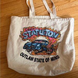 Chris Stapleton outlaw state of mind graphic tote  Bag